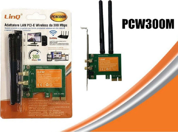 Scheda Di Rete Adattatore Lan Pci-e Express Network Card Wireless 300mbps Pcw300m Elettronica/Informatica/Componenti e pezzi di ricambio/Componenti interni/Schede di rete Trade Shop italia - Napoli, Commerciovirtuoso.it