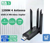 Scheda Wireless USB 3.0 Dual Band con 4 Antenne per Computer e Notebook 2,4G 5G