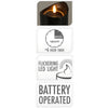 Candela natalizia decorativa colorata, con luce a LED lampeggiante e timer, a batteria