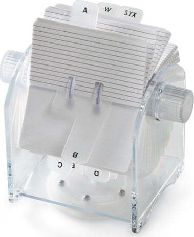 Schedario rotante ABS - trasparente - Lebez Cancelleria e prodotti per ufficio/Archivio ufficio e accessori per scrivania/Accessori da scrivania e archiviazione/Vaschette portacorrispondenza Eurocartuccia - Pavullo, Commerciovirtuoso.it