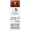 Candela natalizia decorativa colorata, con luce a LED lampeggiante e timer, a batteria