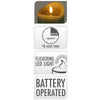 Candela natalizia decorativa colorata, con luce a LED lampeggiante e timer, a batteria