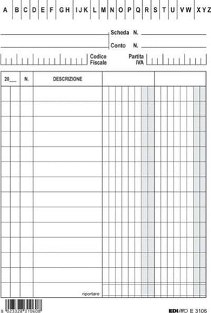 Schede in cartoncino 2 colonne - 15x10 5 cm verticale - Edipro - conf. 100 pezzi Casa e cucina/Arredamento/Studio/Mobiletti e credenze/Armadi archivio/Armadi archivio schedari Eurocartuccia - Pavullo, Commerciovirtuoso.it