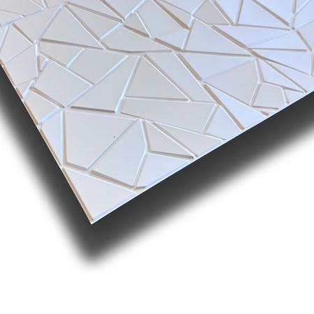 €3,49 pannello per boiserie a parete, rivestimento cassonato a soffitto e porte in PVC 3D 50X50cm mod. SCHEGGE