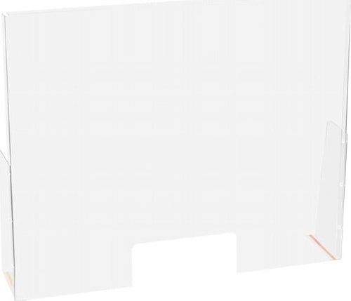 Schermo protettivo con feritoia - da banco - acrilico - 58x95 cm - Exascreen Casa e cucina/Arredamento/Studio/Accessori/Divisori Eurocartuccia - Pavullo, Commerciovirtuoso.it