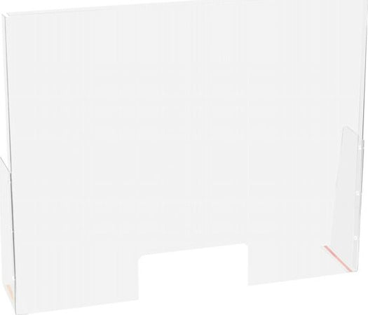 Schermo protettivo con feritoia - da banco - acrilico - 58x95 cm - Exascreen Casa e cucina/Arredamento/Studio/Accessori/Divisori Eurocartuccia - Pavullo, Commerciovirtuoso.it