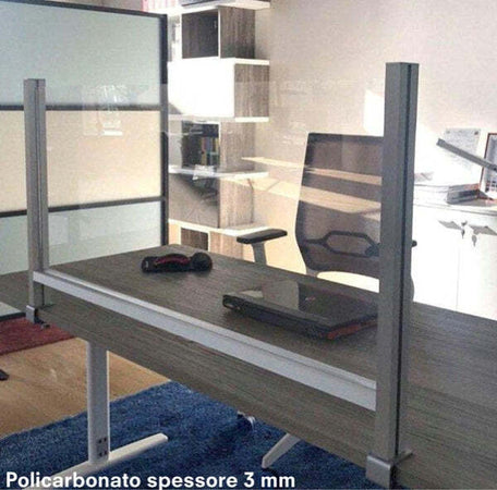 Schermo protettivo da scrivania - con morsetto in alluminio - 60x82 cm - Studio T Casa e cucina/Arredamento/Studio/Accessori/Divisori Eurocartuccia - Pavullo, Commerciovirtuoso.it