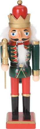 Schiaccianoci natalizio, color rosso e verde, decorazione in legno per interno da 25 cm Casa e cucina/Decorazioni per interni/Addobbi e decorazioni per ricorrenze/Decorazioni natalizie/Schiaccianoci MagiediNatale.it - Altamura, Commerciovirtuoso.it