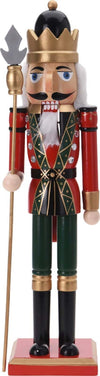 Schiaccianoci natalizio, color rosso e verde, decorazione in legno per interno da 50 cm Casa e cucina/Decorazioni per interni/Addobbi e decorazioni per ricorrenze/Decorazioni natalizie/Schiaccianoci MagiediNatale.it - Altamura, Commerciovirtuoso.it