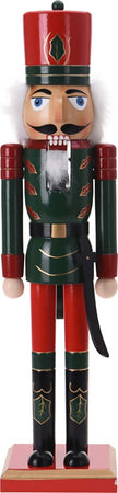Schiaccianoci natalizio, color rosso e verde, decorazione in legno per interno da 50 cm Casa e cucina/Decorazioni per interni/Addobbi e decorazioni per ricorrenze/Decorazioni natalizie/Schiaccianoci MagiediNatale.it - Altamura, Commerciovirtuoso.it