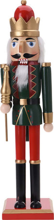 Schiaccianoci natalizio, color rosso e verde, decorazione in legno per interno da 50 cm Casa e cucina/Decorazioni per interni/Addobbi e decorazioni per ricorrenze/Decorazioni natalizie/Schiaccianoci MagiediNatale.it - Altamura, Commerciovirtuoso.it