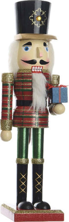 Schiaccianoci natalizio in legno con cappello e regalo, soldatino decorativo natalizio da 50 cm Casa e cucina/Decorazioni per interni/Addobbi e decorazioni per ricorrenze/Decorazioni natalizie/Schiaccianoci MagiediNatale.it - Altamura, Commerciovirtuoso.it