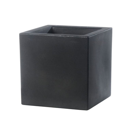 Vaso Cromia Cube quadrato decorazione a tinta unita in resina "Made in Italy"
