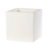 Vaso Cromia Cube quadrato decorazione a tinta unita in resina Made in Italy