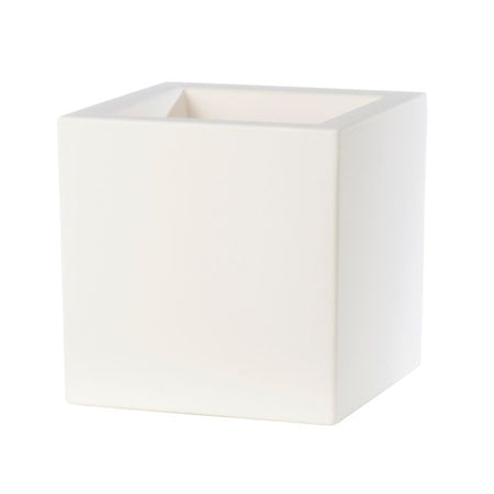 Vaso Cromia Cube quadrato decorazione a tinta unita in resina "Made in Italy"