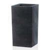 Vaso Cromia Cube quadrato decorazione a tinta unita in resina Made in Italy
