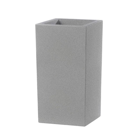 Vaso Cromia Cube quadrato decorazione a tinta unita in resina "Made in Italy"