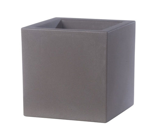 Vaso Cromia Cube quadrato decorazione a tinta unita in resina "Made in Italy"