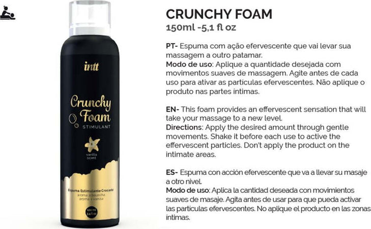 Schiuma Da Massaggio Aroma Vaniglia 100 Ml Intt Crunchy Massage Foam Vanila Flavored Salute e cura della persona/Erotismo e contraccezione/Benessere e massaggi erotici/Oli per massaggi Kondorama - Martinsicuro, Commerciovirtuoso.it