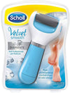 Scholl Velvet Smooth Roll Pedicure Elettrico Professionale per Pelle Secca e Talloni Screpolati, Azzurro, con Cristalli di Diamante Dr. Scholl'S