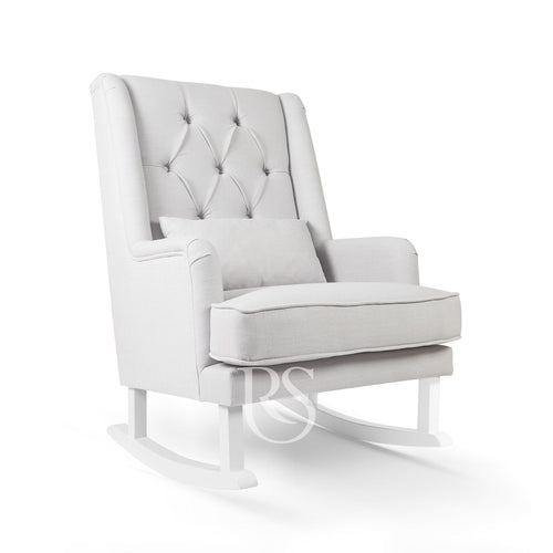 Poltrona Rocking Seat Royal Rocker Silver Grey/White Legs