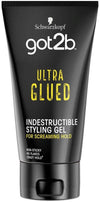 Schwarzkopf Got2b Hair Gel Ultra Glued Styling Capelli Ultra Incollati 150 Ml Gel per Capelli Extra Tenuta
