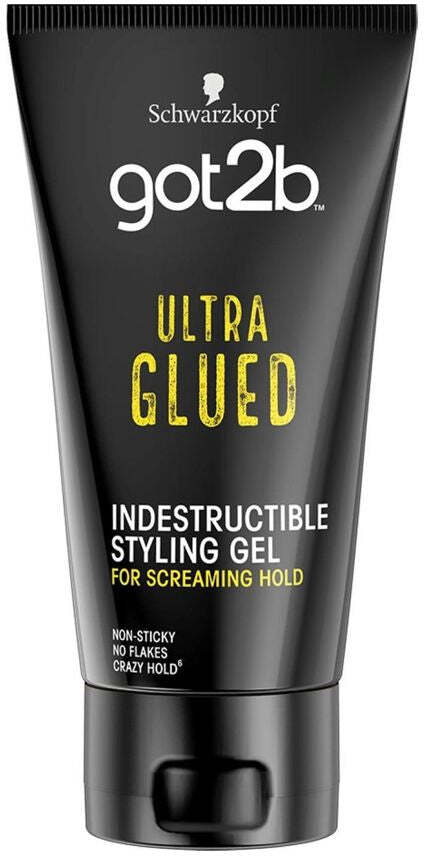 Schwarzkopf Got2b Hair Gel Ultra Glued Styling Capelli Ultra Incollati 150 Ml Gel per Capelli Extra Tenuta