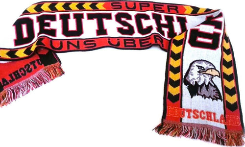 Sciarpa Calcio Deutschland Aquila per Tifosi Stadio Sport e tempo libero/Fan Shop/Calcio/Abbigliamento/Sciarpe e scialli Il Distintivo - Pesaro, Commerciovirtuoso.it