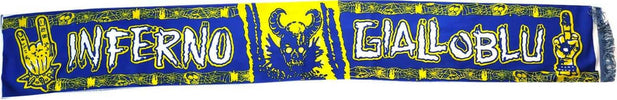 Sciarpa Inferno Giallo Blu per Lo Stadio Sport e tempo libero/Fan Shop/Calcio/Abbigliamento/Sciarpe e scialli Il Distintivo - Pesaro, Commerciovirtuoso.it