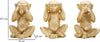 Scimmia-Non-Vedo/Non-Sento/-Non-Parlo-Set-3-Pz-Cm-13X14X19.5