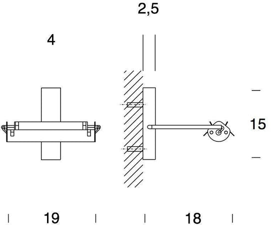 Scintilla grande lampada da parete Fontana Arte