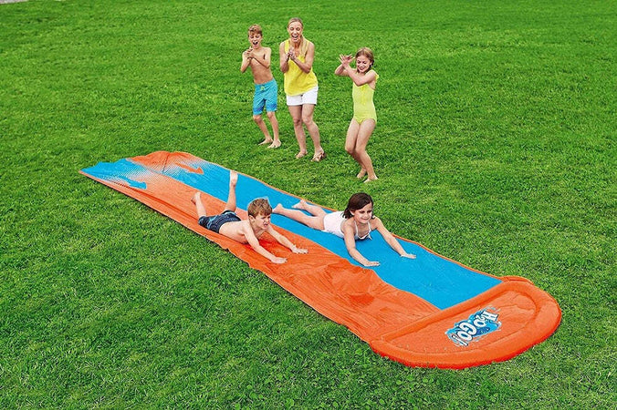 Scivolo Doppio Acquascivolo Giochi Giardino Gonfiabili Con Spruzzi 488 Cm 52328 Giochi e giocattoli/Sport e giochi all'aperto/Giochi aquatici e piscine per bambini/Giochi e giocattoli da piscina/Scivoli gonfiabili galleggianti Trade Shop italia - Napoli, Commerciovirtuoso.it