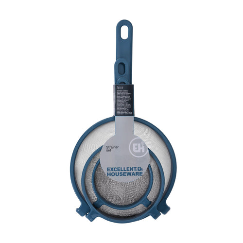 Colino in acciaio inox per setaccio prodotti cucina set da 3