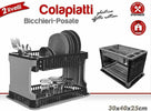 Scolapiatti In Plastica Effetto Rattan 2 Ripiani Piatti Posate Bicchieri Grigio Casa e cucina/Organizzazione interni/Contenitori e barattoli da cucina/Portaoggetti e supporti/Scolapiatti Trade Shop italia - Napoli, Commerciovirtuoso.it