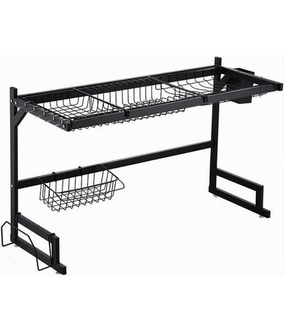 Scolapiatti Organizer Lavello In Acciaio 2 Livelli Salvaspazio Regolabile Cucina