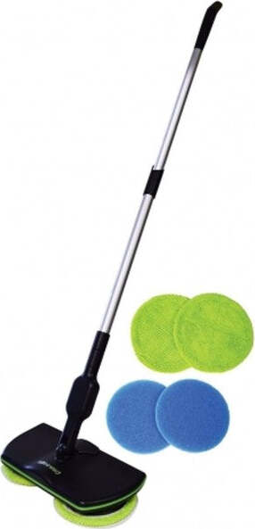 Scopa-Maid-Pulisce-Lucida-Pavimenti-Micro-Fibra-Cattura-2-Teste-Rotanti-Wireless