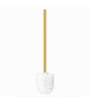 Scopino Ricambio Scopettino Spazzola Wc Bagno Manico Dorato Setole Bianche 87147