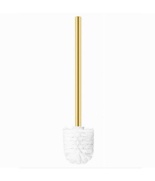 Scopino Ricambio Scopettino Spazzola Wc Bagno Manico Dorato Setole Bianche 87147