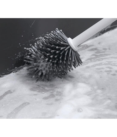 Scopino Wc Setole In Silicone Plastica Spazzola Ricambio Pulizia Profonda 87619