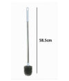 Scopino Wc Spazzola Bagno Setole In Silicone Manico Acciaio Plastica Lungo 87623