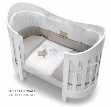 Set Lenzuola Per Letto Ovale Cuoricini Teodoro