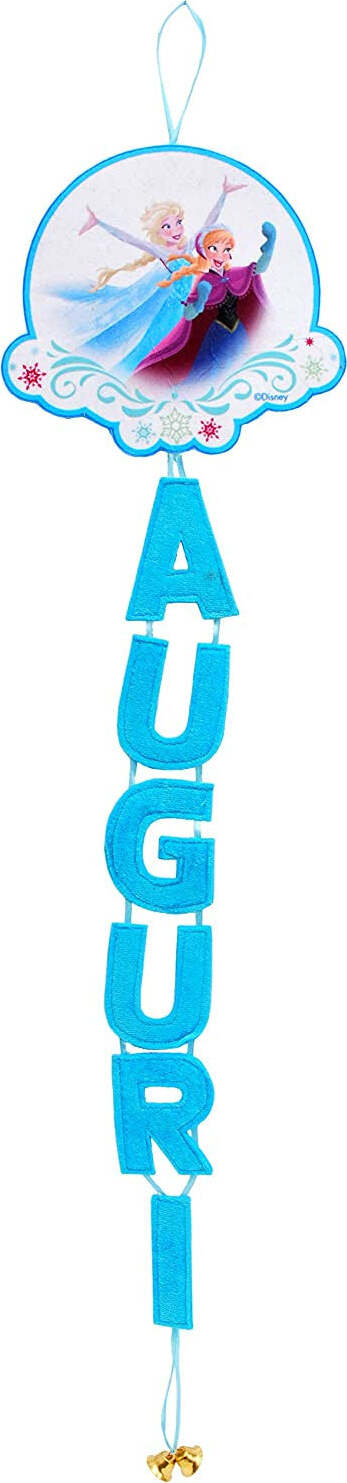 Scritta Auguri in Panno Fuoriporta Disney Frozen con Campanellini, Blu, 90891 Ciao Casa e cucina/Decorazioni per interni/Addobbi e decorazioni per ricorrenze/Decorazioni natalizie/Ghirlande e corone Scontolo.net - Potenza, Commerciovirtuoso.it