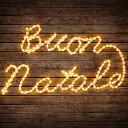 SCRITTA BUON NATALE LUMINOSA 100CM TUBO LUMINOSO A LED GIALLO DECORAZIONI NATALE  Trade Shop italia - Napoli, Commerciovirtuoso.it