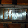 Decorazione luminosa a led scritta auguri luce di natale da esterno 125 cm
