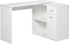 Scrivania-Angolare-con-Libreria-Scaffale-in-Legno-Bianco,-Tavolo-da-Pranzo-con-Rotazione-a-360°,-173x39.8x74-cm-ZK4836-073WTZK4