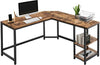 Scrivania-Angolare-Libreria-Tavolo-Porta-PC-Computer-Metallo-Legno-Industriale