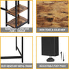 Scrivania-Angolare-Libreria-Tavolo-Porta-PC-Computer-Metallo-Legno-Industriale