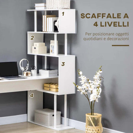 Scrivania-Angolare-Moderna-in-Truciolato-per-Ufficio-e-Studio-con-Ripiano-a-4-Livelli,-120x80x176-cm,-Bianco-ZS7836-509ZS7