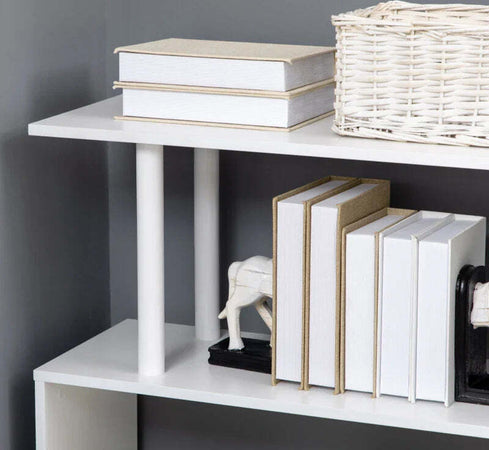 Scrivania-Angolare-Moderna-in-Truciolato-per-Ufficio-e-Studio-con-Ripiano-a-4-Livelli,-120x80x176-cm,-Bianco-ZS7836-509ZS7