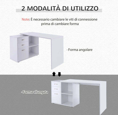 Scrivania-Angolare-per-Computer-da-Ufficio-con-Cassettiera-117×83.5×76cm-Bianco-ZV2920-037WTZV2